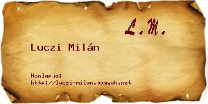 Luczi Milán névjegykártya