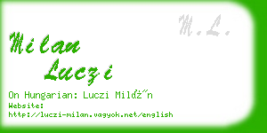 milan luczi business card